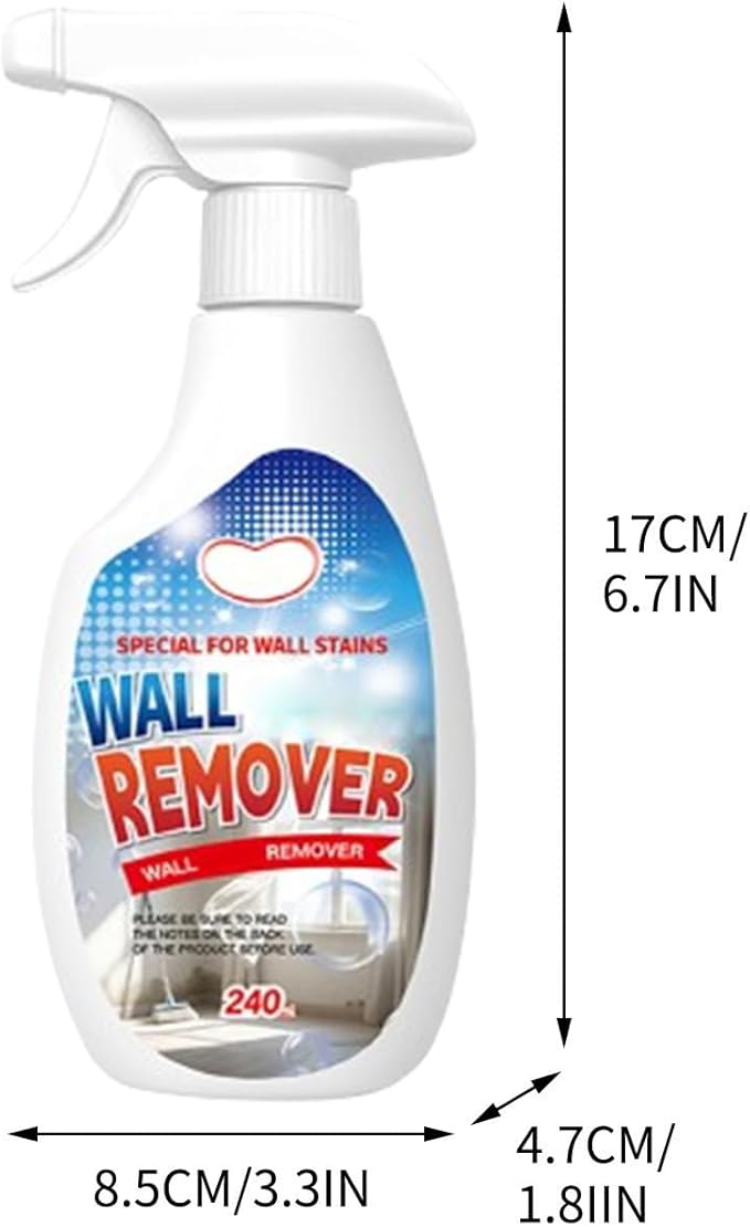 Highly Effective Removal Spray, 8.46 Fl.Oz Wall Cleaner Spray, Multi-Surface Cleaning Solution,Dirt, Dust And Stain Remover,for Wood,Tile,Fabric,Bathrooms,Kitchens (3, 8.12 fl.oz)