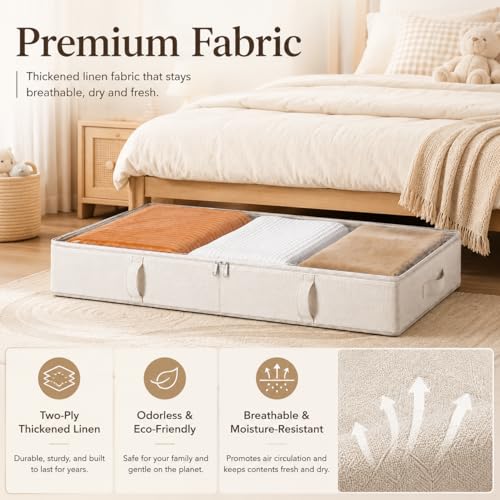 Side-Supported Under Bed Storage Containers, 6 Inches Tall - Image 6