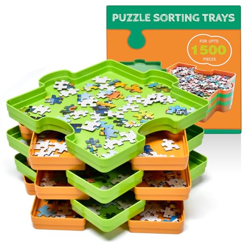6 Stackable Puzzle Sorting Trays, Fit 1000/2000/5000 - Image 2