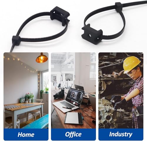 Cable Zip Tie Mounts Kit - 60 Set Wire Cable Clips | Cable Management - Image 4