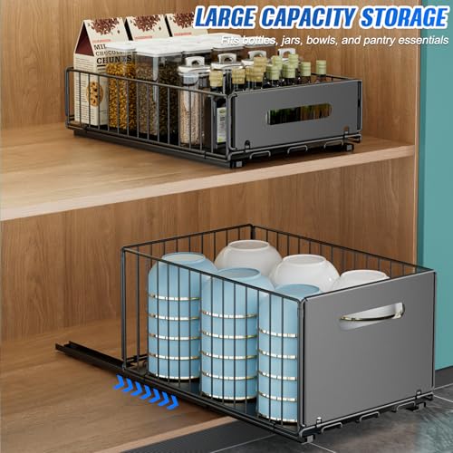 Pull Out Cabinet Organizer, No Drill Slide Out Pantry - Image 3