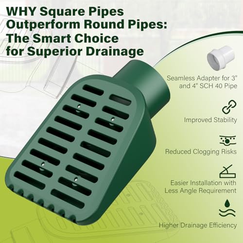 4in. Grate Yard Drain, Yard Drain Emitter for Sump Pump Discharge - Image 6
