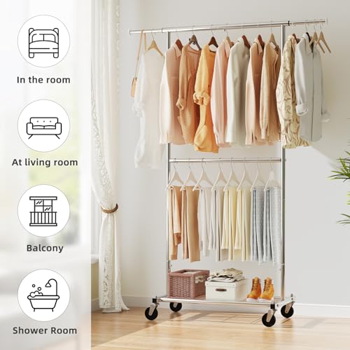 Simple Trending Clothing Garment Rack, Extendable Clothes Rack - Image 5