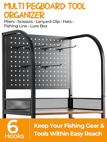 Jenseits Fishing Rod Rack for Garage, Rolling Storage - Image 6