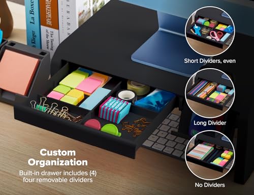 Bostitch Konnect Adjustable Monitor Riser with Drawer & - Image 5