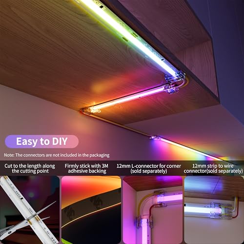 PAUTIX RGB Smart IC COB LED Strip Lights,Work with Alexa/Google - Image 7