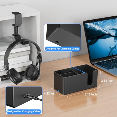 4 in 1 Desk Cup Holder with Headphone Hanger and Pen - Image 5