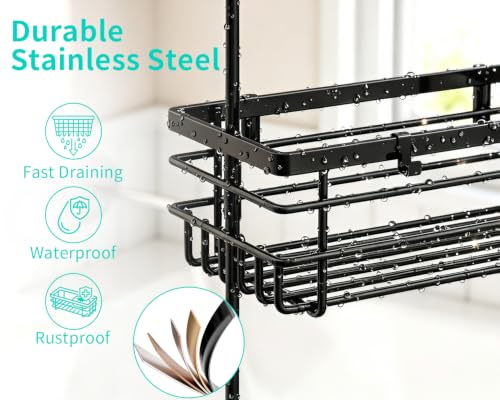 HapiRm Hanging Shower Caddy – For Renters & Small Bathrooms, Fits - Image 6