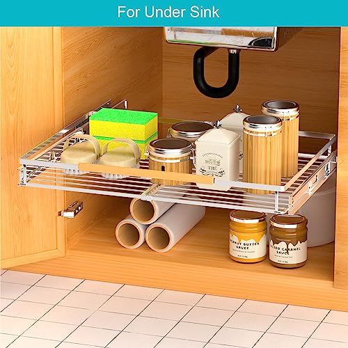 iPEGTOP Pull Out Cabinet Drawer Shelf Organizer, Extendable - Image 5