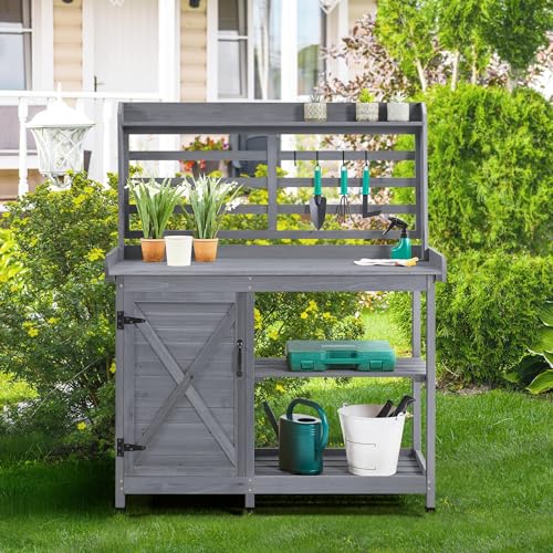 Yaheetech Outdoor Potting Bench with Storage, Planting - Image 6