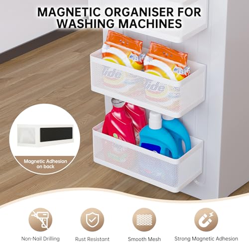 Magnetic Shelf for Washing Machine, White - Image 4