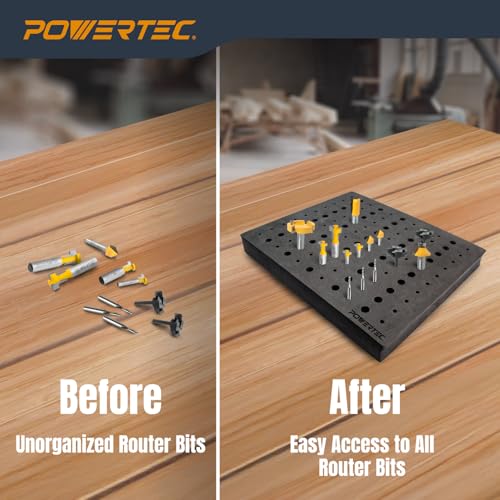 POWERTEC Router Bit Storage Inserts for 110 Bits, 50PCS 1/2" - Image 7