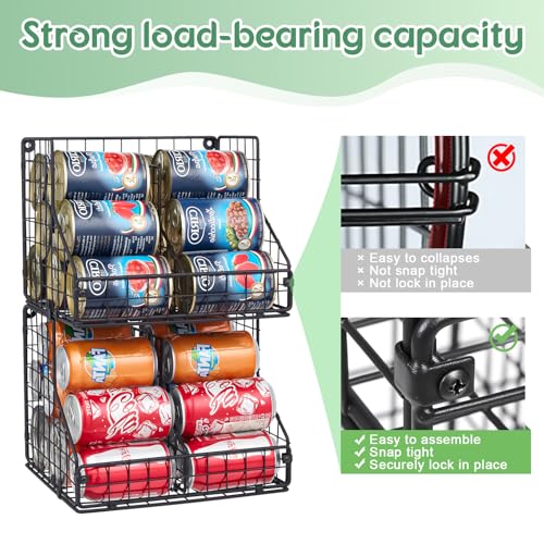 JKsmart Stackable Can Organizer for the Pantry with 2 - Image 5