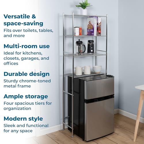 Honey-Can-Do 4-Tier Over-The-Toilet Storage Shelf - Space-Saving - Image 6
