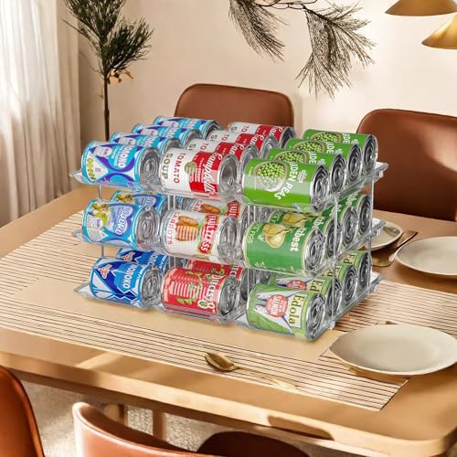 Jsyrjing Can Organizer for Pantry, 3-Tier Stackable Can Dispenser - Image 2