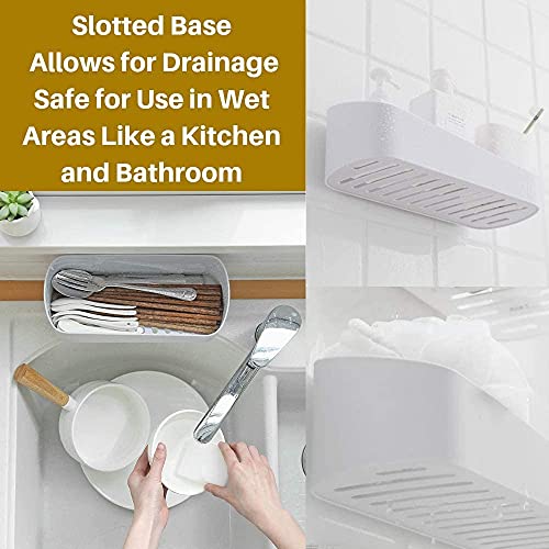 SUNFICON Adhesive Shower Caddy Wall Mounted Bathroom Shelf - Image 5