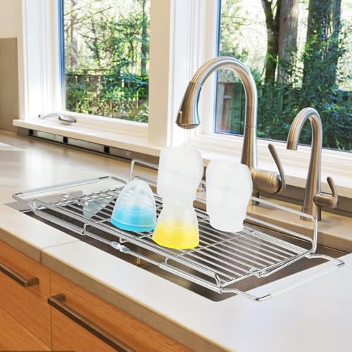 BESPORTBLE Stainless Steel Adjustable Over Sink Dish Drying Rack - Image 7