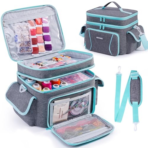 Double-Layer Sewing Storage Bag with Dividers for Sewing - Image 2