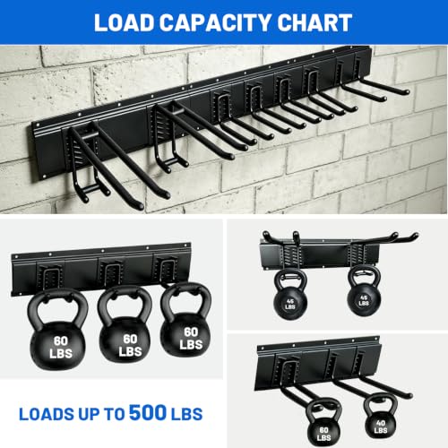 HoMaNa 48" Wall Mount Garage Tool Organizer, Adjustable 500 lbs - Image 4