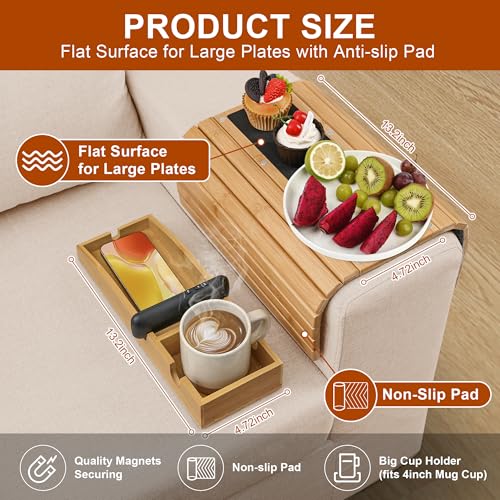 Joy&Grace Couch Cup Holder, 3-in-1 Magnetic Detachable Couch Arm - Image 3