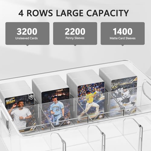 Trading Card Storage Box, Clear Large Storage Organizer - Image 4