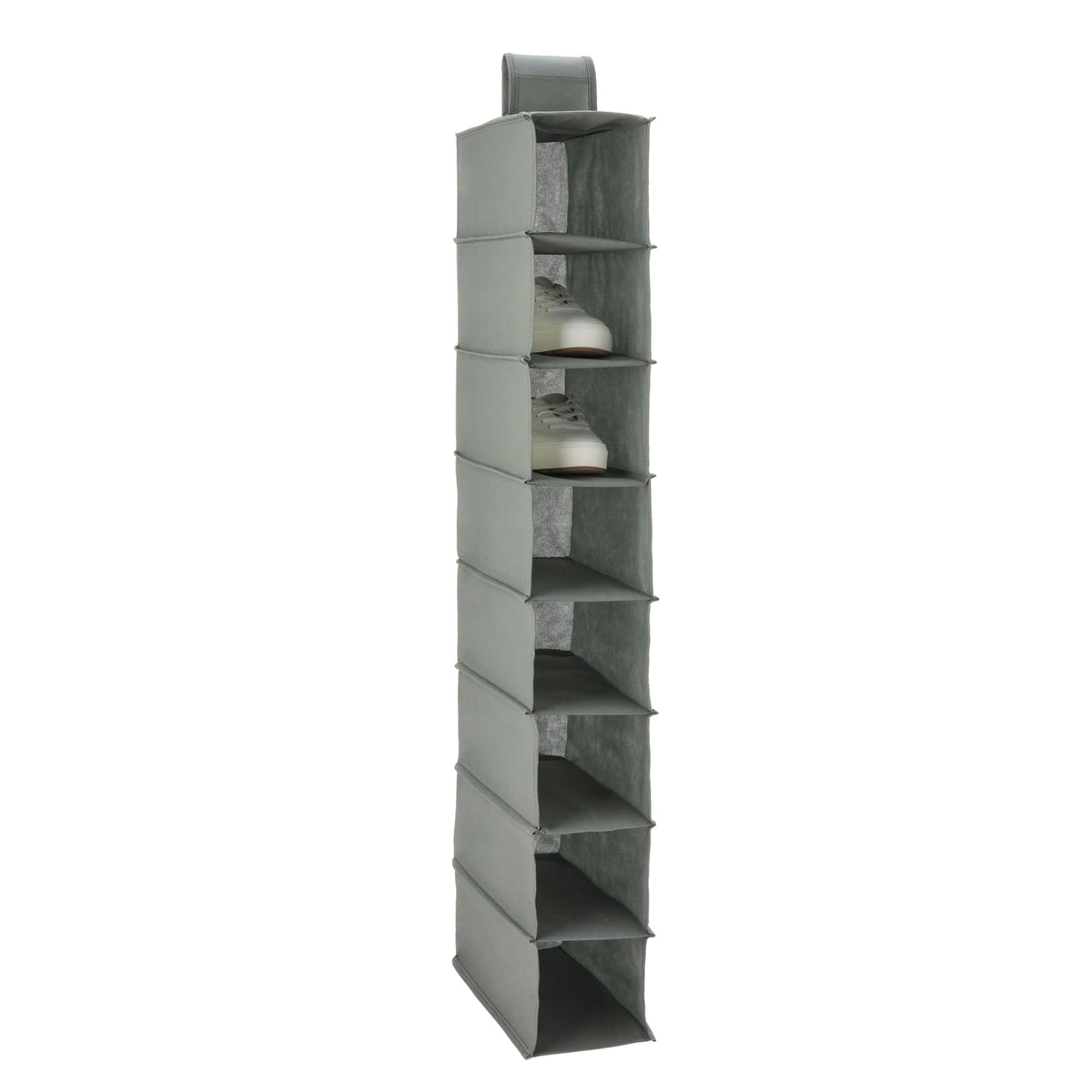 Amazon Basics 8-Tier Hanging Closet Shelf Shoe Organizer, Space - Image 1
