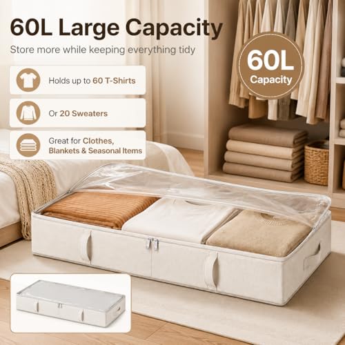 Side-Supported Under Bed Storage Containers, 6 Inches Tall - Image 4