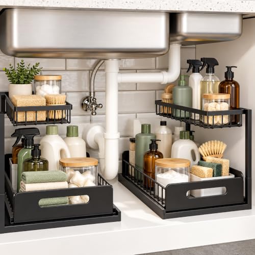 Under Sink Organizer, 2-Tier Pull-Out Kitchen Bathro | All Products - Image 2