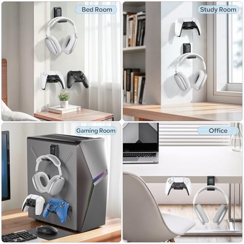 OIVO Controller & Headset Wall Mount Holder Stand | Home Organization - Image 6