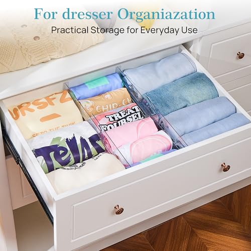 Vtopmart 12 Pack Drawer Dividers for Clothes, 4" High 10.2"-16.5" - Image 5
