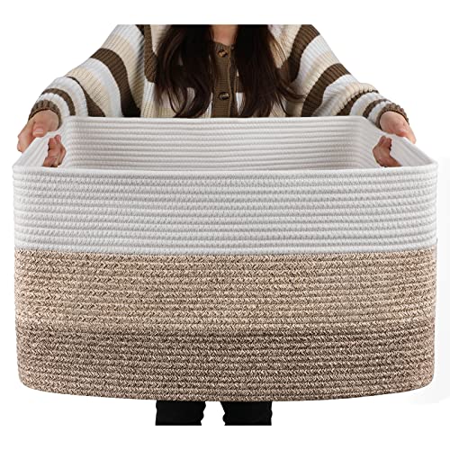 OIAHOMY Blanket Basket Laundry Basket Dog Toy Basket 75L - Image 2