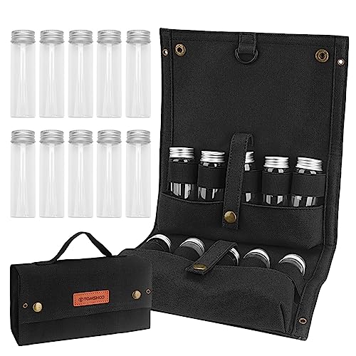HUIOP Portable Spice Bag with 10 Spice Jars Canvas | Home Organization - Image 2