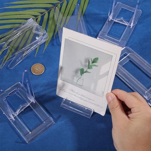 FREEEBLOSS 24 Pcs Acrylic Book Stand Adjustable Clear Display - Image 4