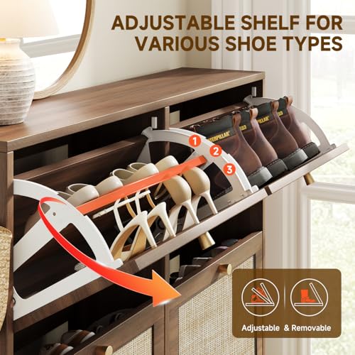 Nicetree Shoe Cabinet Storage for Entryway, 4-Flip Drawer - Image 6