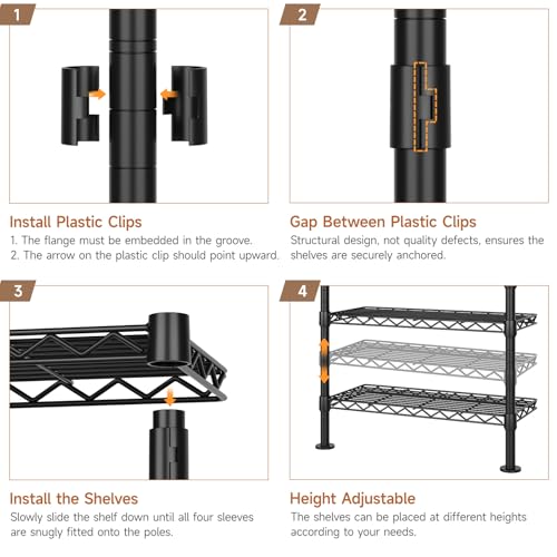Wall Mounted Garment Rack, Industrial Pipe Clothing Rack Black - Image 8