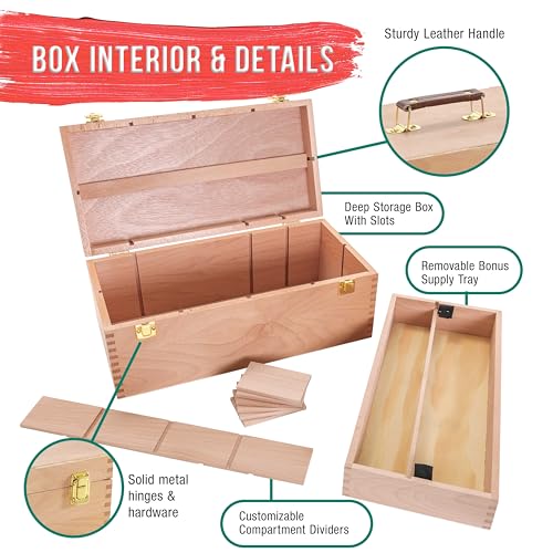 U.S. Art Supply Multi-Function Artist Supply Box with Locking - Image 5