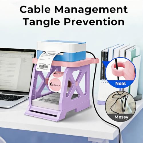 3-in-1 Thermal Label Holder Stand, Printer Desk Organizer - Image 5