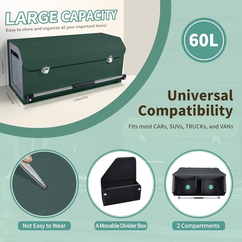 Trunk Organizer for Car with Lid Leather Trunk Organizer - Image 8