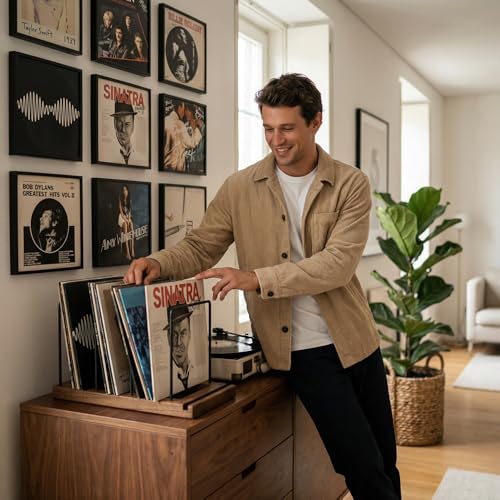 Decorative Vinyl Record Storage For Up to 75 Single - Image 3