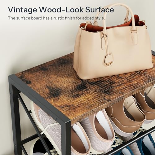 HOOBRO Narrow Shoe Rack for Small Spaces, Slanted Shoe Organizer - Image 8