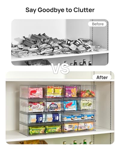 Vtopmart Stackable Storage Drawers Set of 6, Plastic Organizer - Image 5