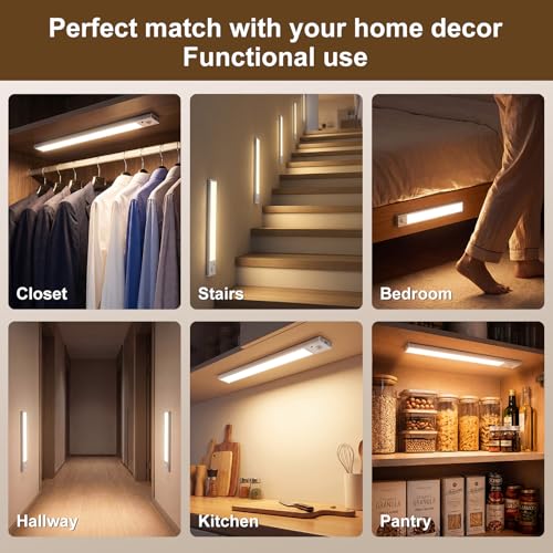 12 inch Under Cabinet Lighting 4 Pack, Wireless Motion Sensor LED - Image 6