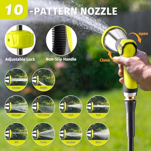 75 FT x 5/8" Retractable Garden Hose Reel with 3/4" Brass Fitting - Image 4