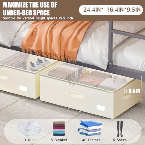 EE-RoomWorld Under Bed Storage with Wheels, 10 inches - Image 3