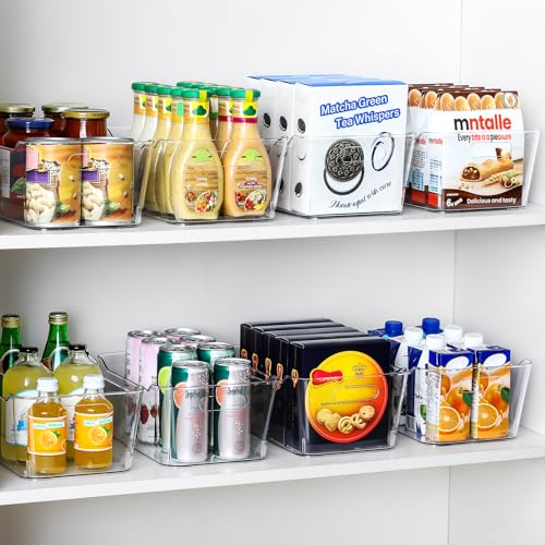 12 PACK Multi-Use Clear Storage Bins, Pantry Kitchen Cabinet - Image 5