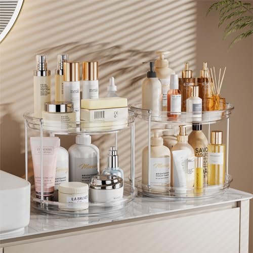 LAMU 2 Pack 2 Tier Lazy Susan Turntable Organizer 9.25'' Rotating - Image 5