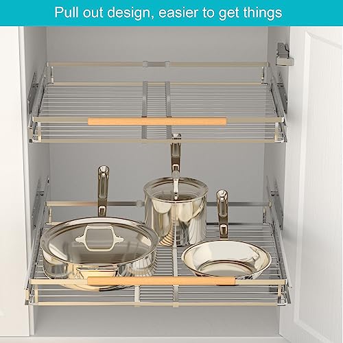 iPEGTOP Pull Out Cabinet Drawer Shelf Organizer, Extendable - Image 7