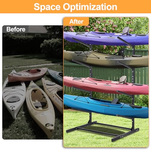 Kayak Storage Rack 3 Boards / 4 Boards, Kayak Racks for Garage - Image 5
