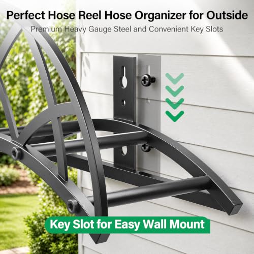 Garden Hose Holder Wall Mount Metal Water Hose Hanger - Image 6