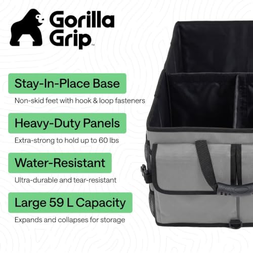 GORILLA GRIP Trunk Organizer for SUV and Cars, Large Capacity - Image 3